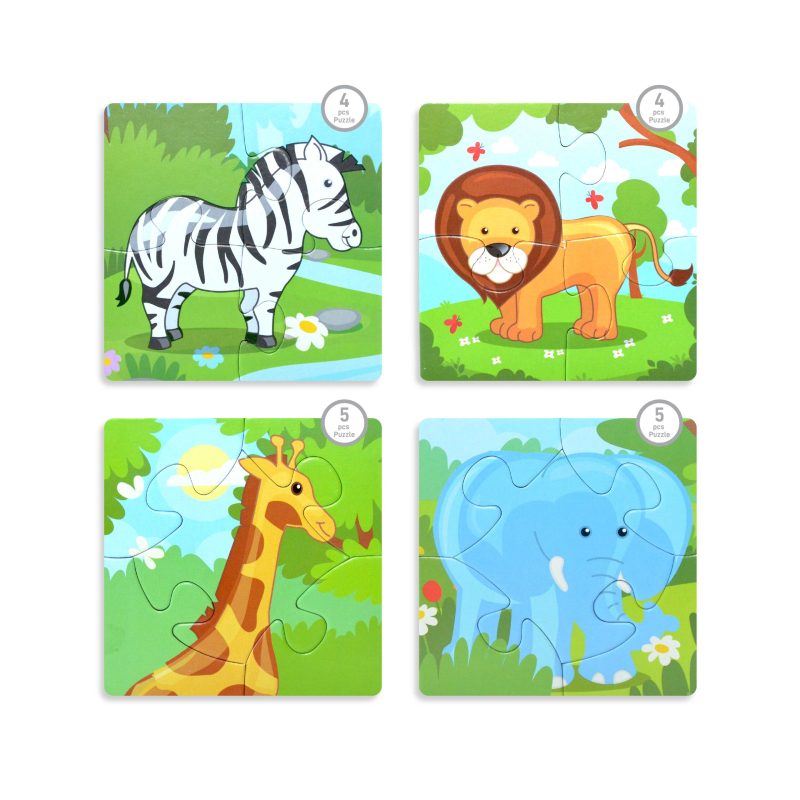 Baby Puzzle Wild Animals 4 puzzles in the box