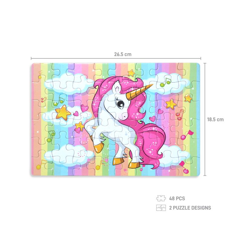 I Love Unicorn Puzzle 48pcs inner puzzle size