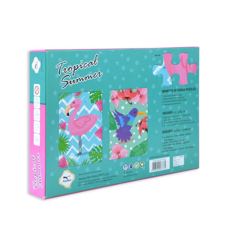 Tropical summer Puzzle 20pcs box back