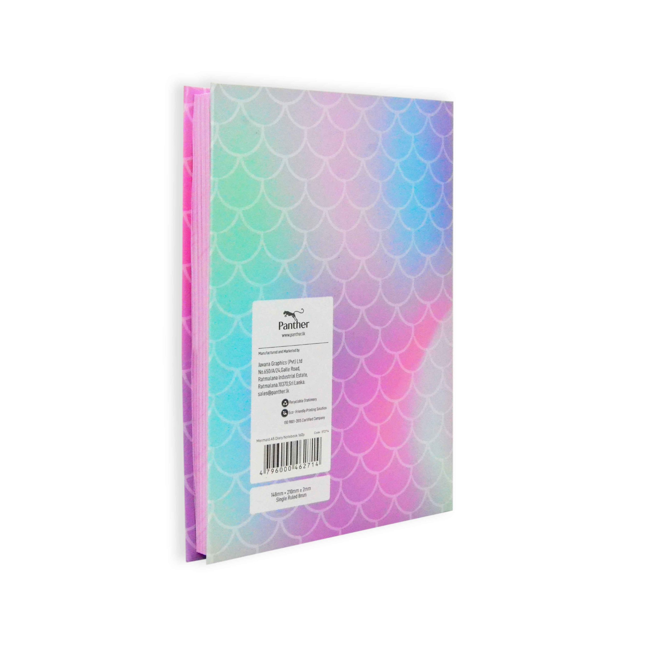 Mermaid A5 Diary Notebook 160p back cover