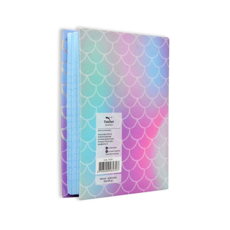 Mermaid - A6 Note Book Ruled 120 pgs -back
