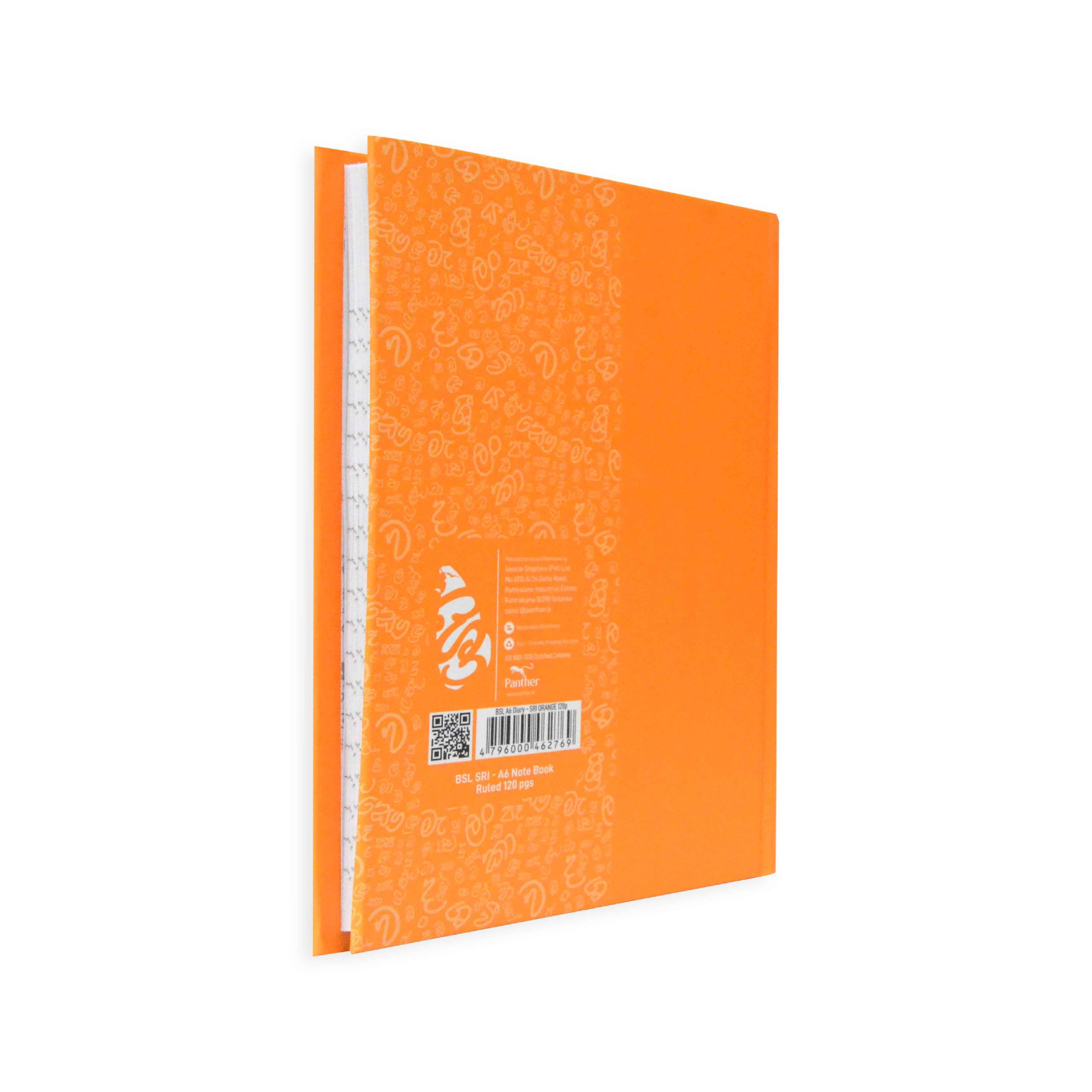 ST2769 BSL Sri Orange A6 Note Book 120 pgs 04 scaled