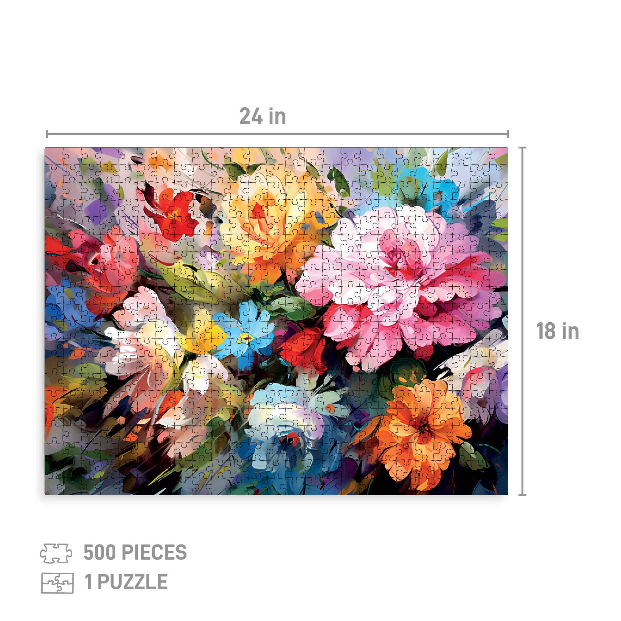 TY7634 Beautiful Flowers 500pcs Puzzle 02