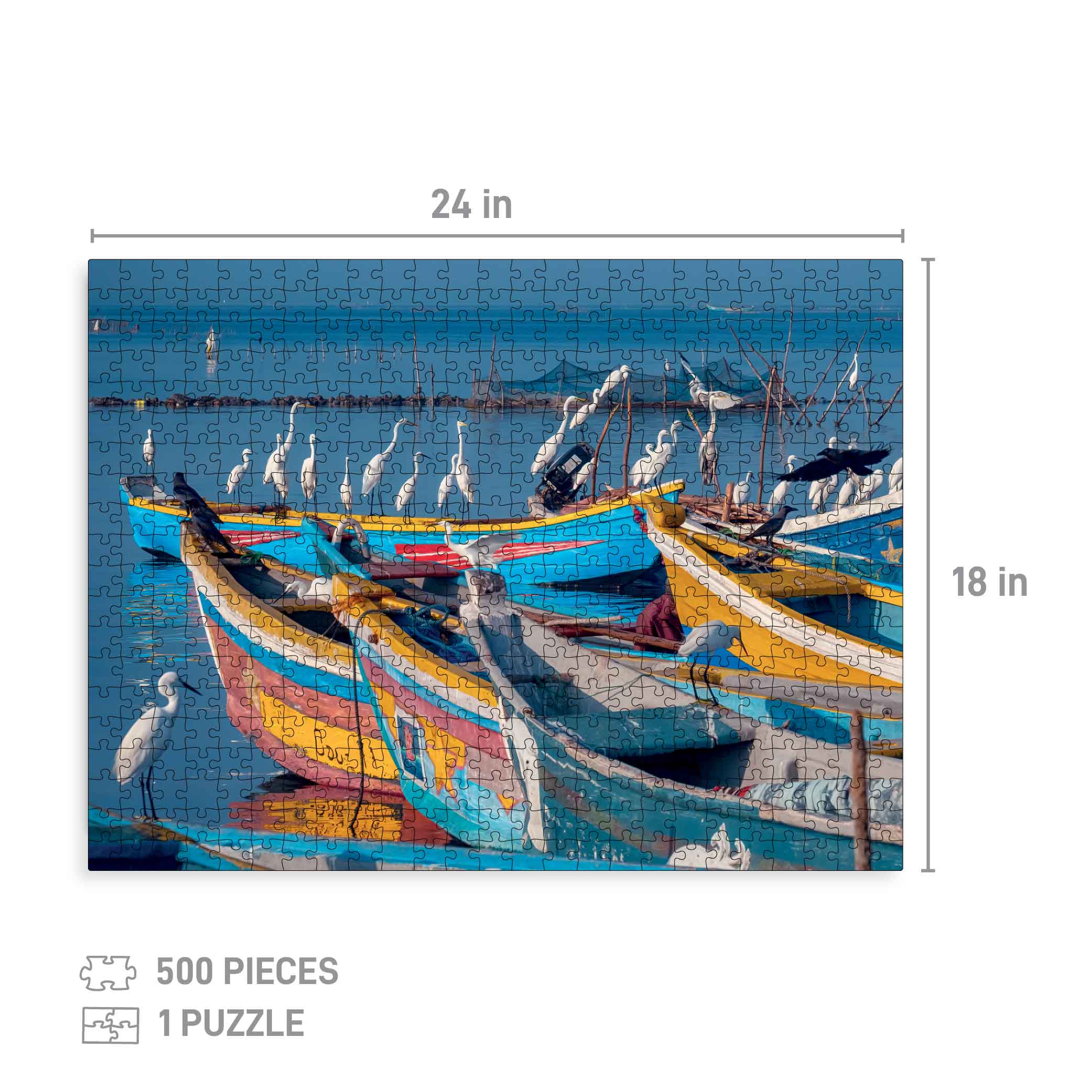 TY7641 Fishing Boat 500pcs Puzzle 02