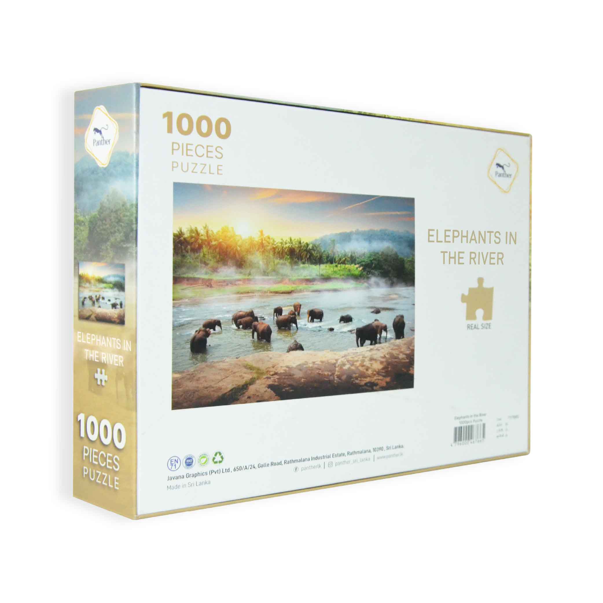 TY7665 Elephants in the River 1000pcs Puzzle 03 1