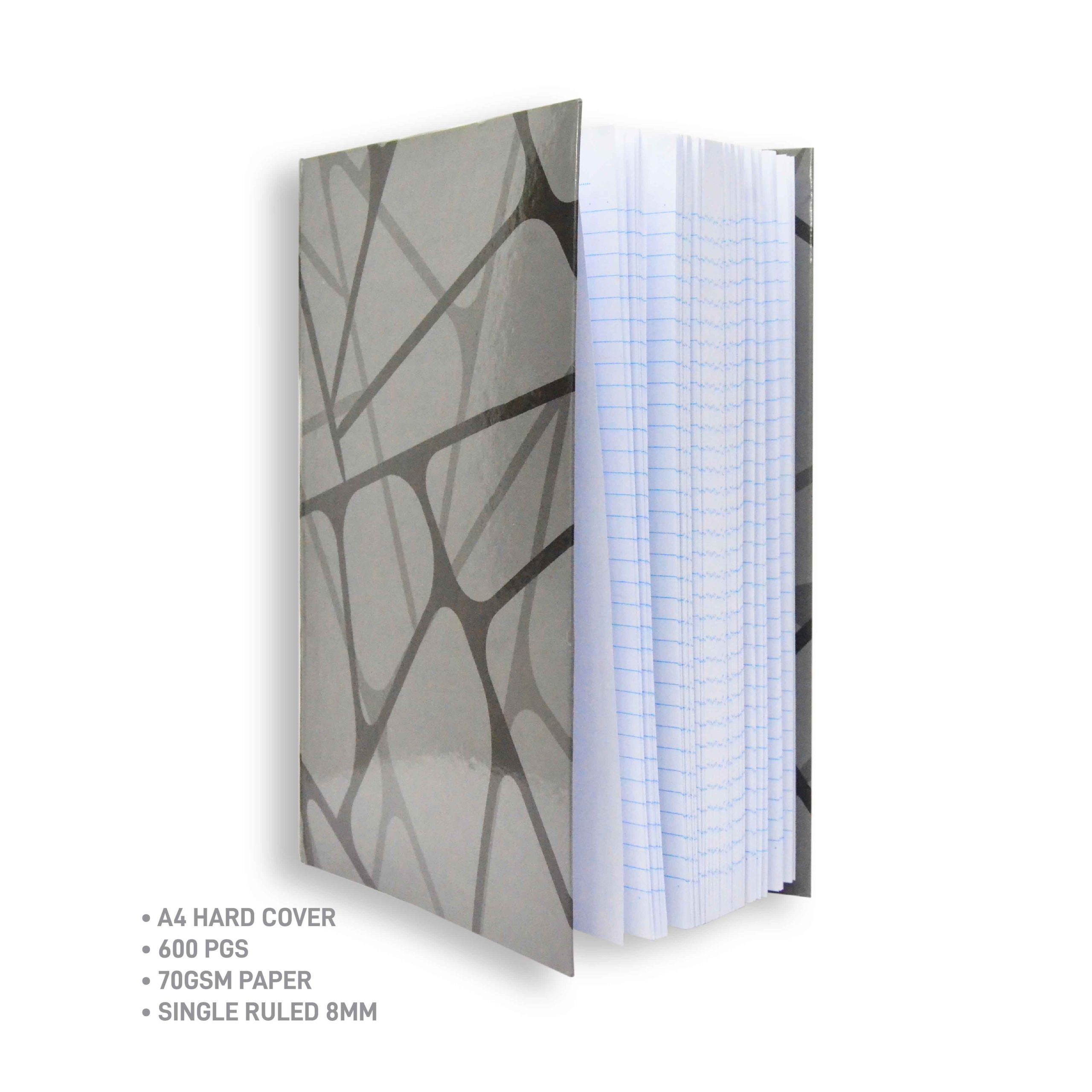 a4 hard cover note book connected 600 pages