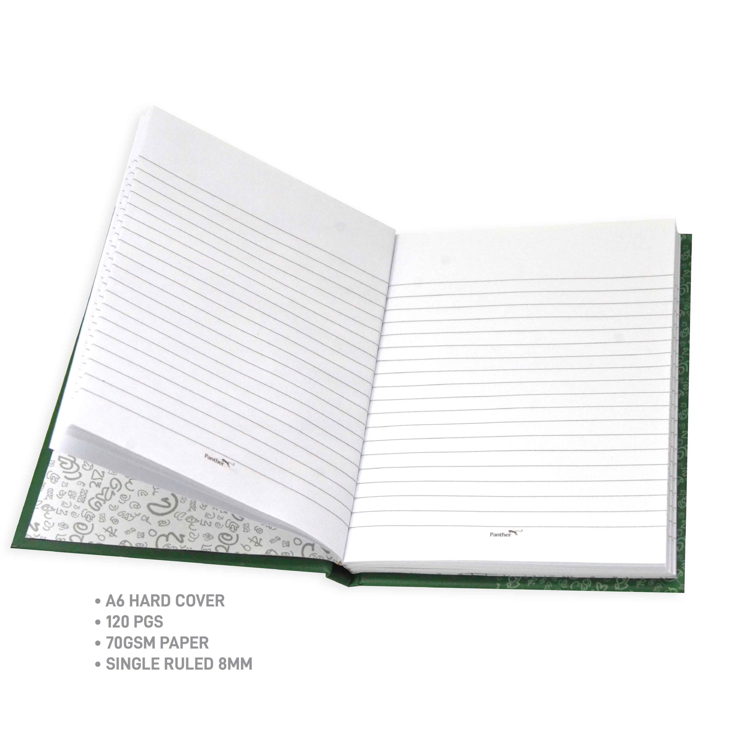 bsl a6 diary note book sri green 120p