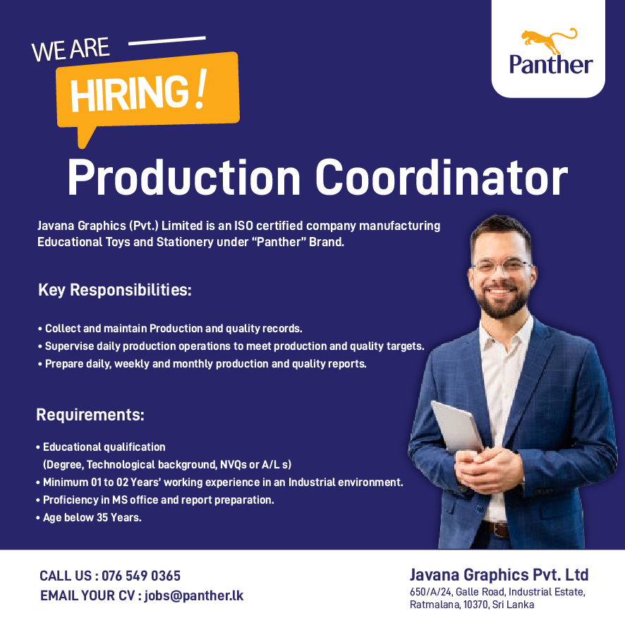Production coordinator for Javana Graphics