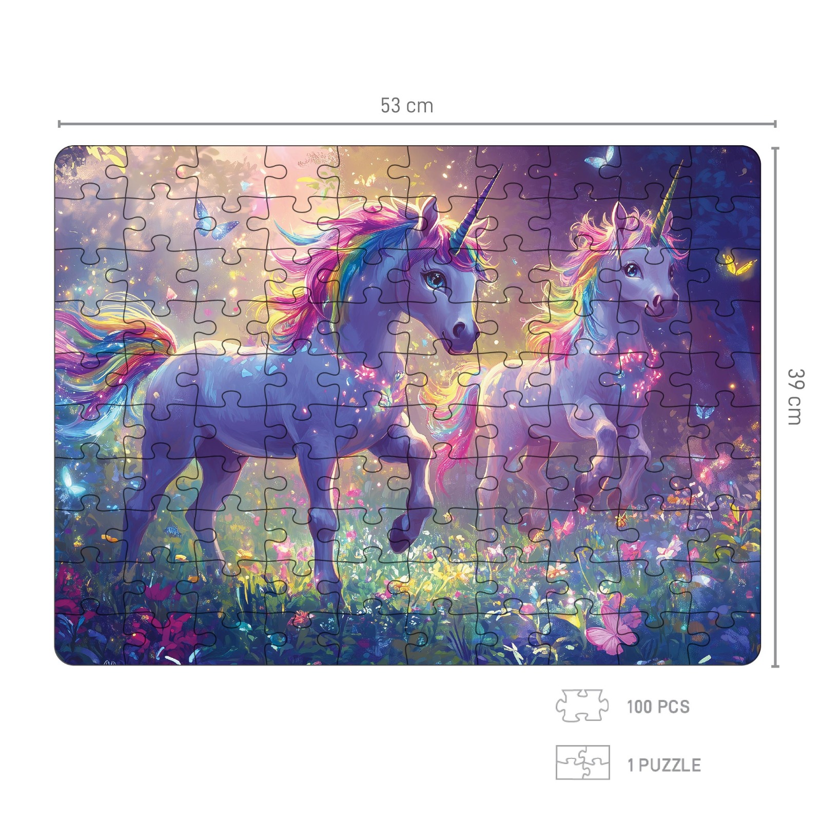 Sparkle Unicorn Magic 100pcs Puzzle - Image 2