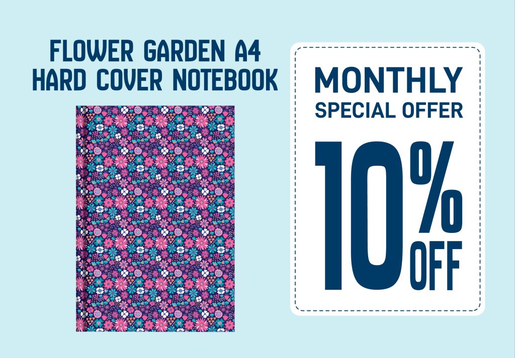 PROMO-Banner-Flower-Garden-A4-Hard-Cover-Notebook-200P